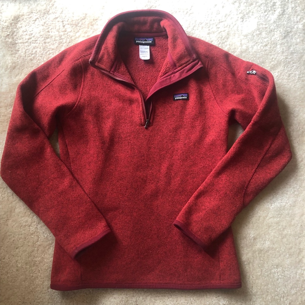 PATAGONIA red quarter-zip pullover